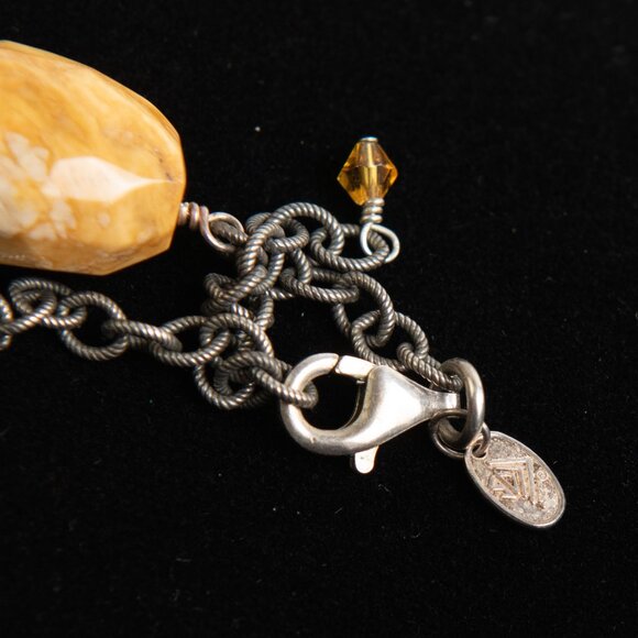 Silpada Turquoise Jasper Calcite Pendant Necklace N1296 925 Sterling Silver - Picture 3 of 4